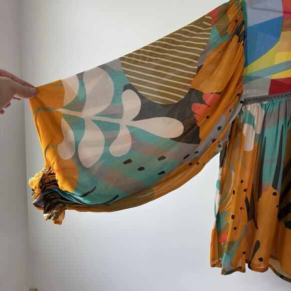 Bl^nk London Anthropologie Miranda Peasant Blouse Extra Small Oversized Balloon - Picture 9 of 12